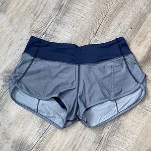 Lululemon chambray Speed Shorts size 2